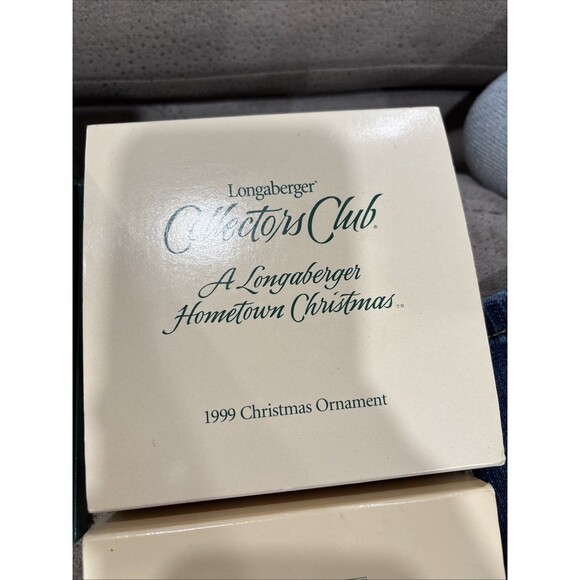 Longaberger Club Christmas China Ornaments THREE Set 1996, 1997, 1999  +Case - Picture 12 of 14
